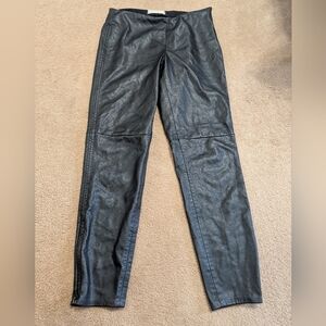 Free People Black Leather Pants
